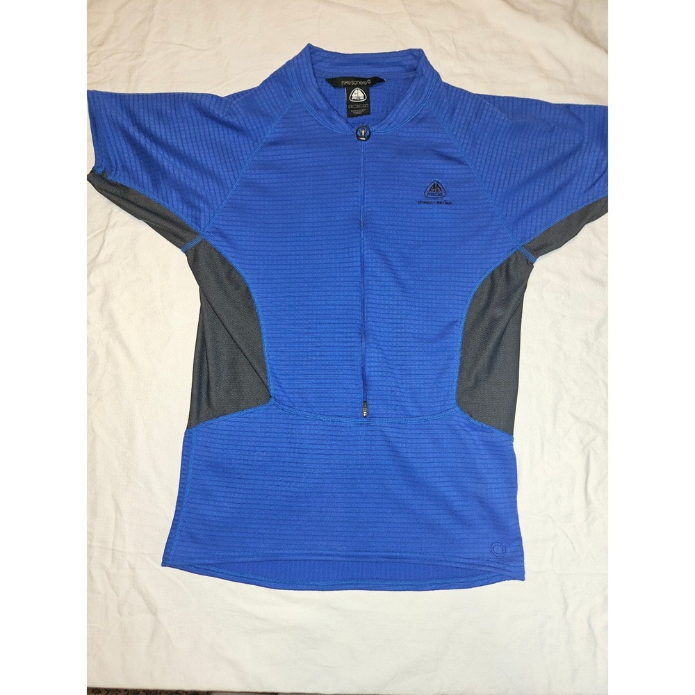 Nike Sphere ACG Short Sleeve Cycling Jersey Textured Men Blue XL